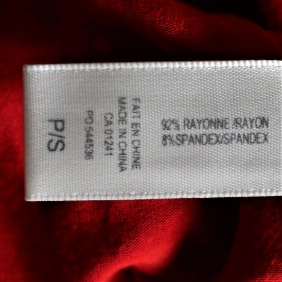 Orange Red 3/4 Sleeve V-Neck Top - Picture 5 of 6